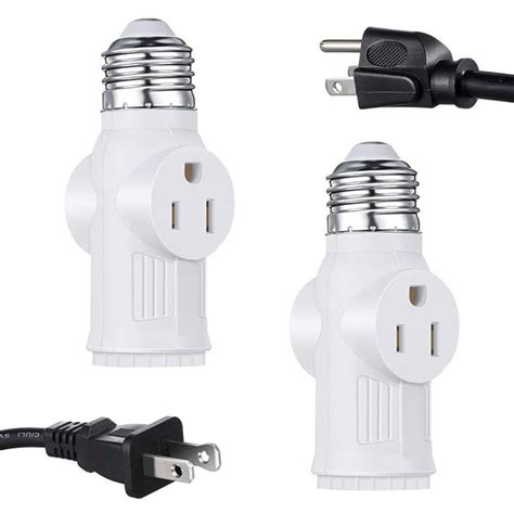 light socket plug adapter 3 prong|3 prong outlet converter.